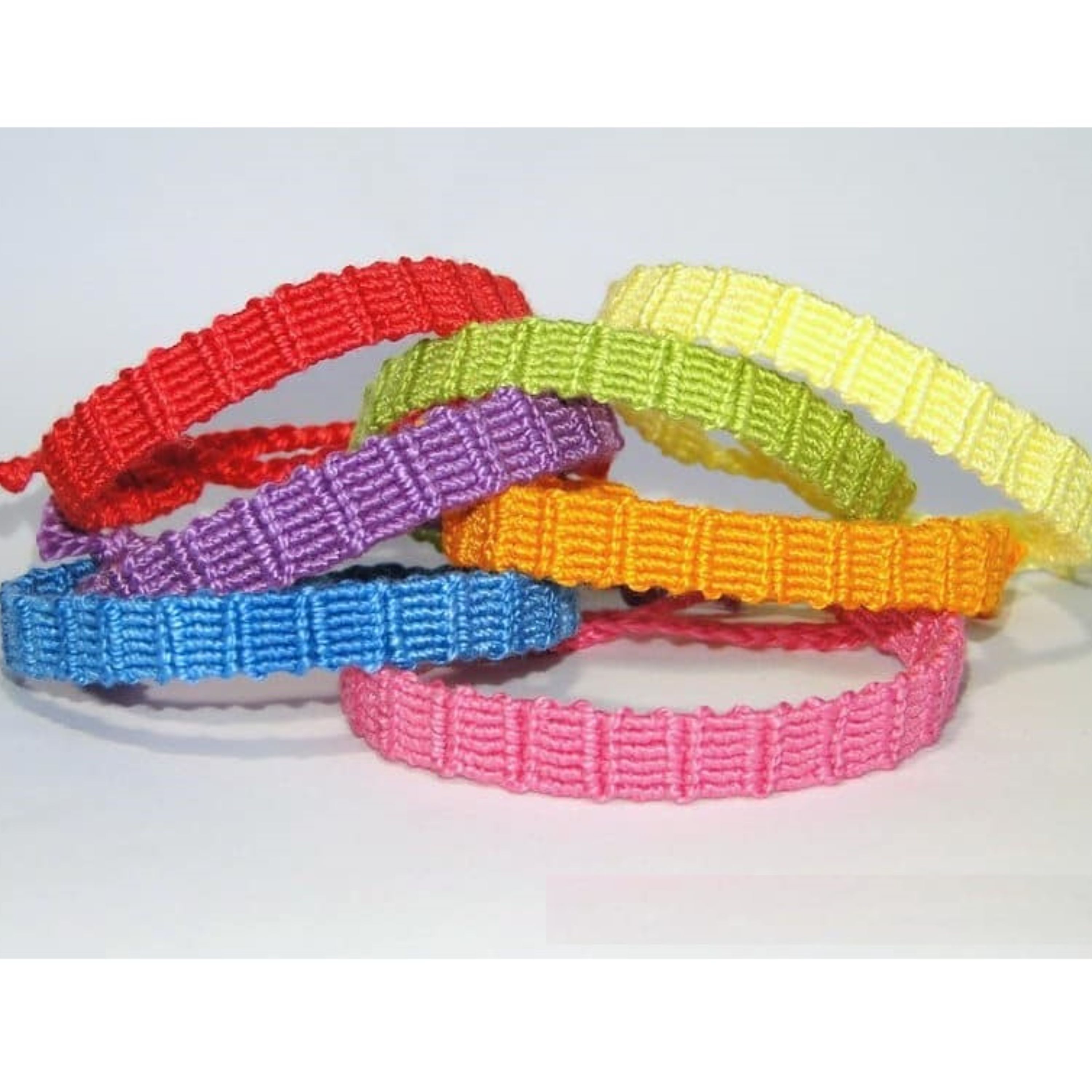 دستبند دوستی طرح بافت ساده و تک رنگ کد 131