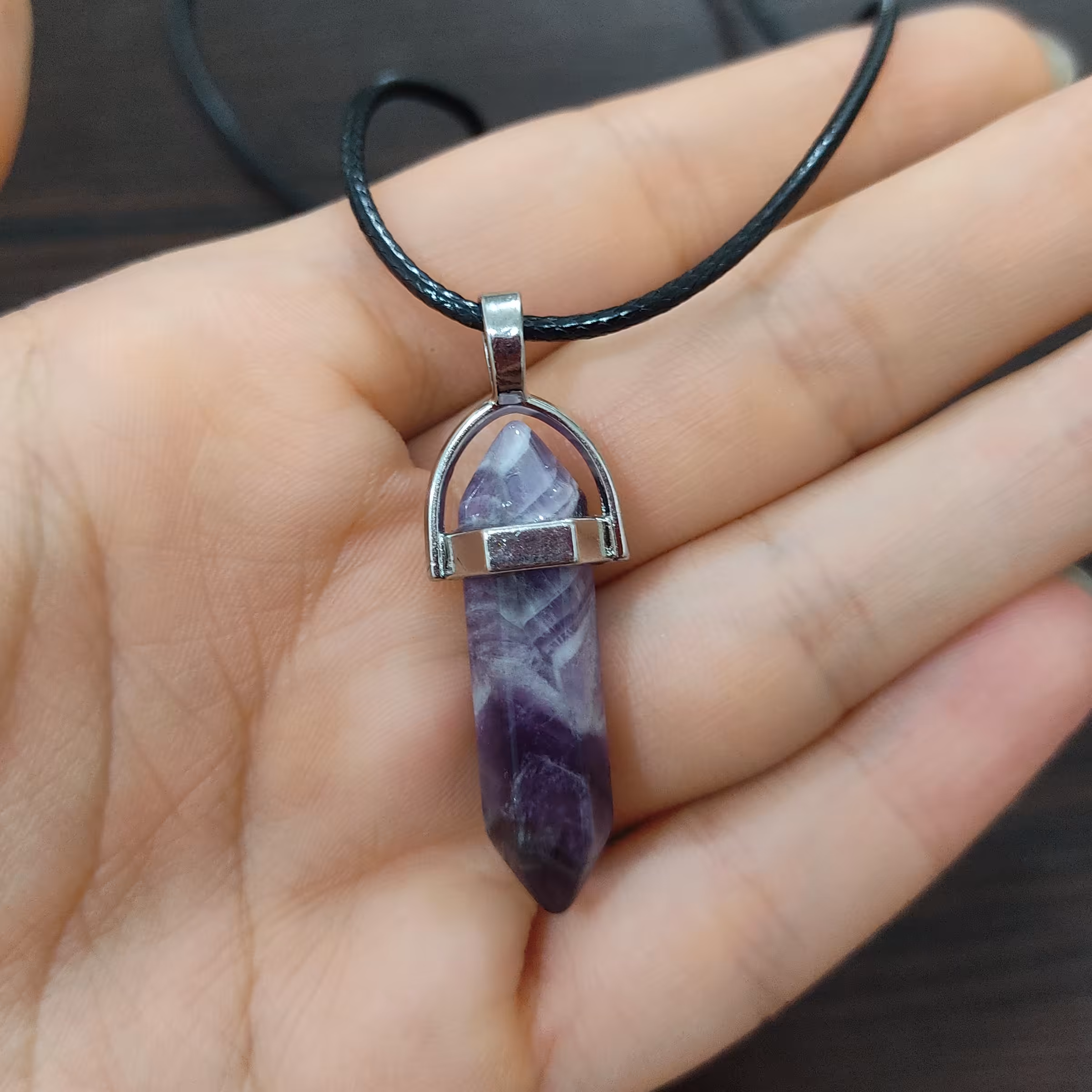 آویز ( گردنبند) سنگ آمتیست