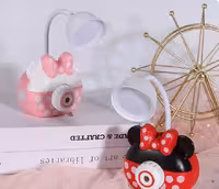 چراغ مطالعه و خواب جاقلمی و تراش دار طرح دوربین میکی موس