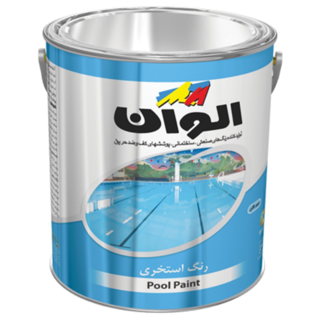 رنگ استخری پایه حلالی فام های آبی وسفید یک کیلویی 