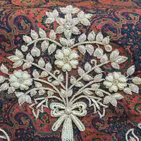 تابلو سرمه دوزی شده مجلل روی ترمه ابریشم رضایی با سرمه های اصل هندی قیمت مناسب