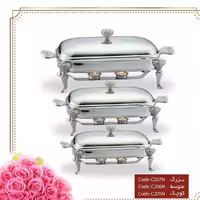 سوفله استیل مستطیل 2 لیتری امپراطور، پیرکس فرانسه sabinex، کد N206