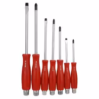 بسته 7 عددی پیچ گوشتی یک سر چهارسو یک سر دوسو ضربه خور دسته پلاستیکی رونیکس مدل RH2910