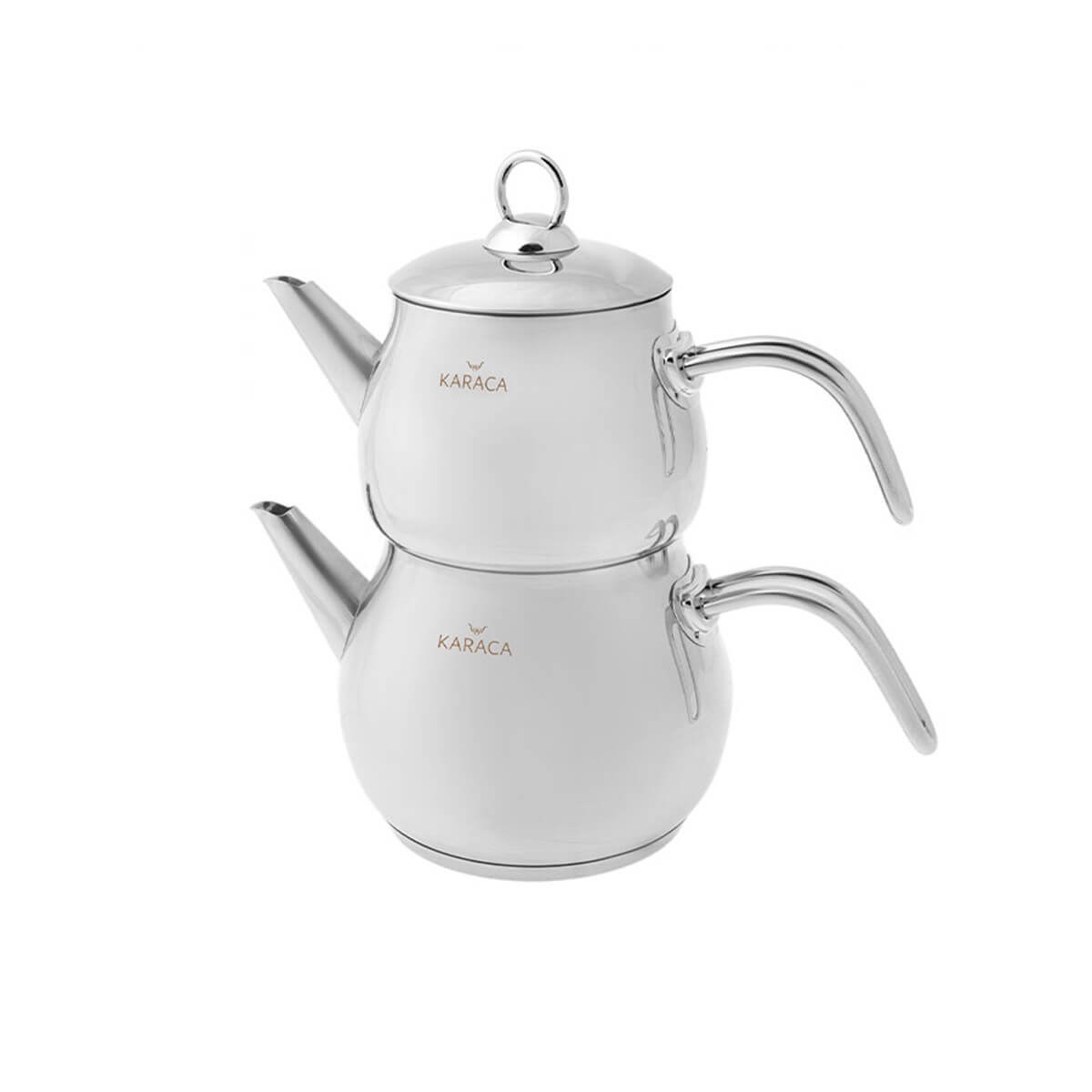 کتری و قوری استیل کاراجا مدل بلینا حلقه (Belinay) (پس کرایه )