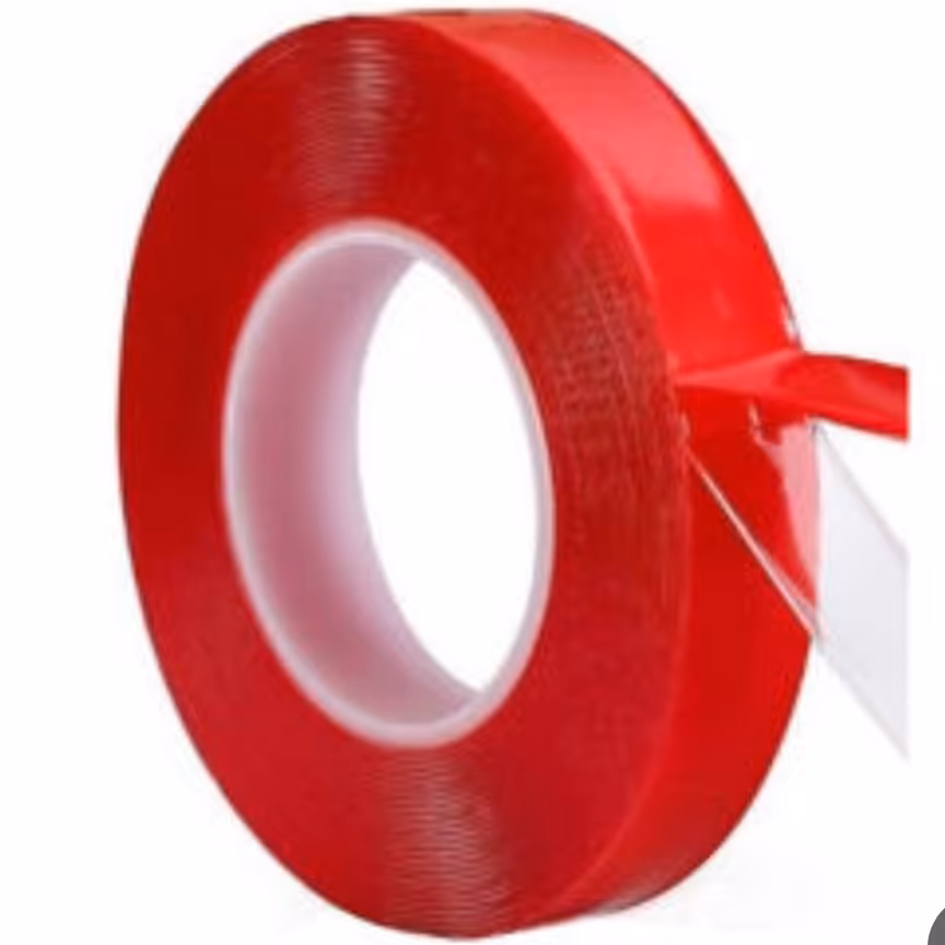 نانو چسب دوطرفه ژله ای قرمز شفاف 5 متری عرض 2 سانت