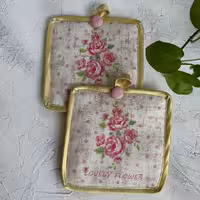 دستگیره مربع مخمل نسوز مدل یاسمین لوکس طرح 53