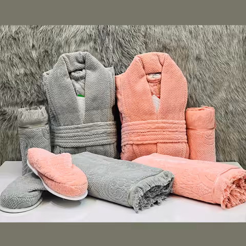 ست 10 پارچه حوله عروس و داماد bello