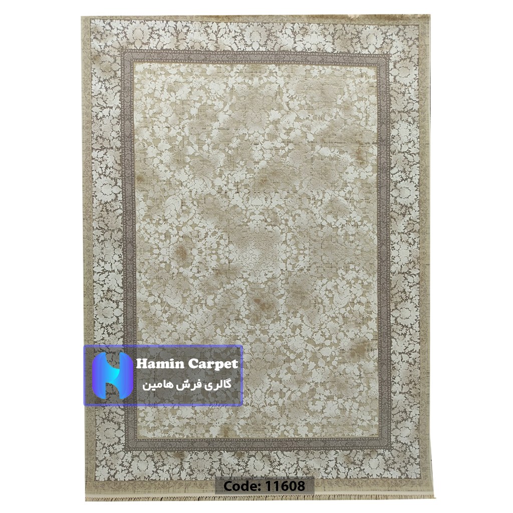فرش 6 متری 1200 شانه تراکم 3600  نخ اکلریک گل برجسته کد AR11608