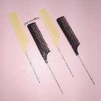 شانه دم باریک فلزی 2عدد لیمویی