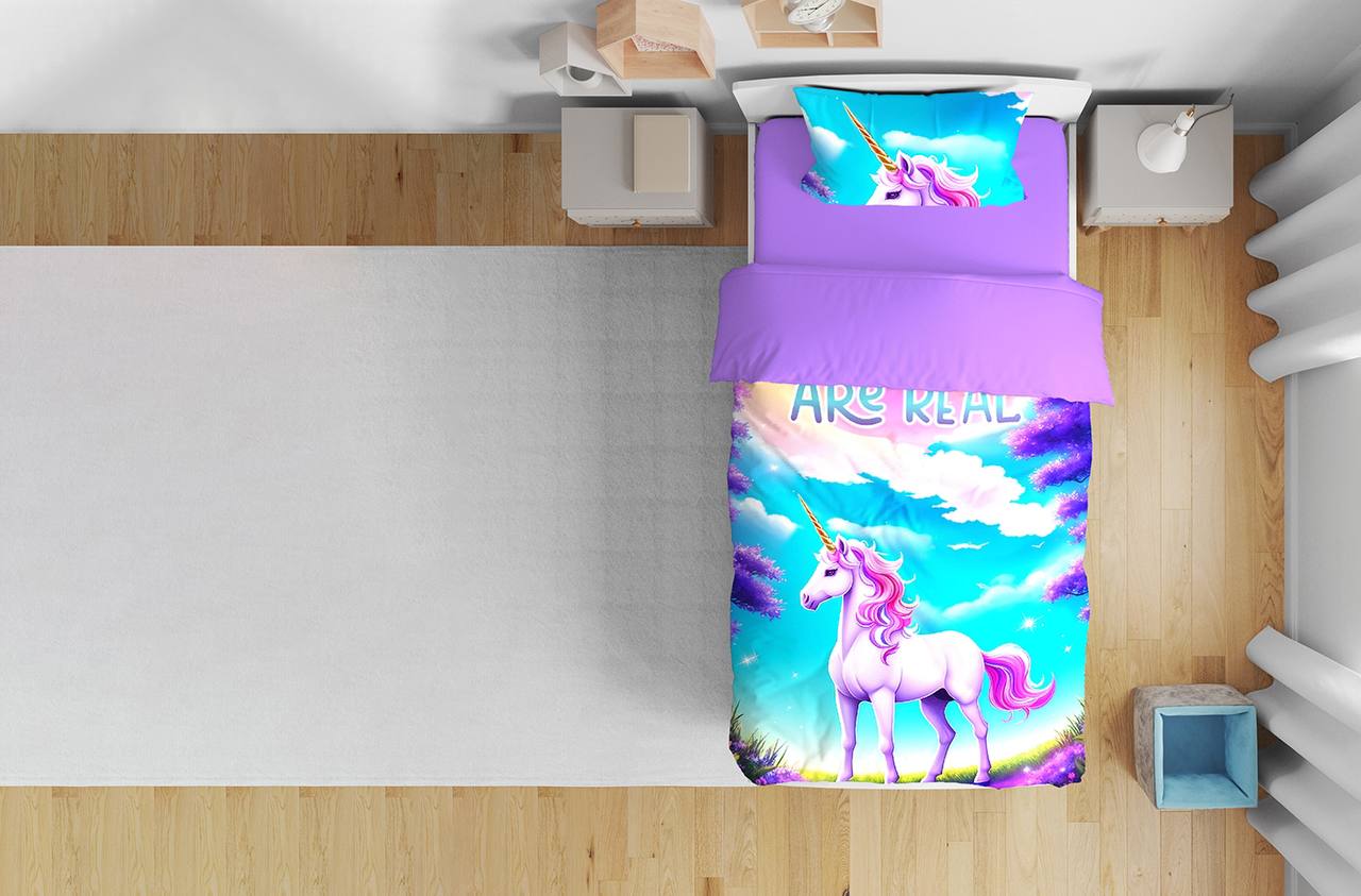 روتختی یک نفره آلوئه ورا لومانا 4تکه طرح Unicorn 2