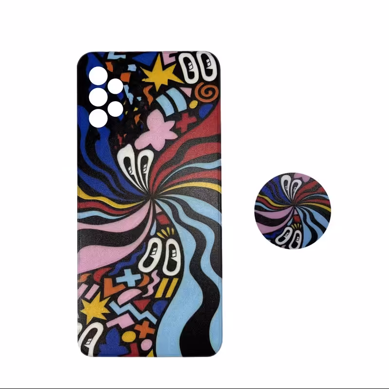 کاور مدل سیلیکونی مناسب گوشی موبایل سامسونگ Galaxy A32 4g به همراه پاپ سوکت