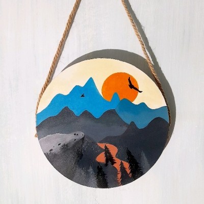 دیوارکوب چوبی غروب آفتاب