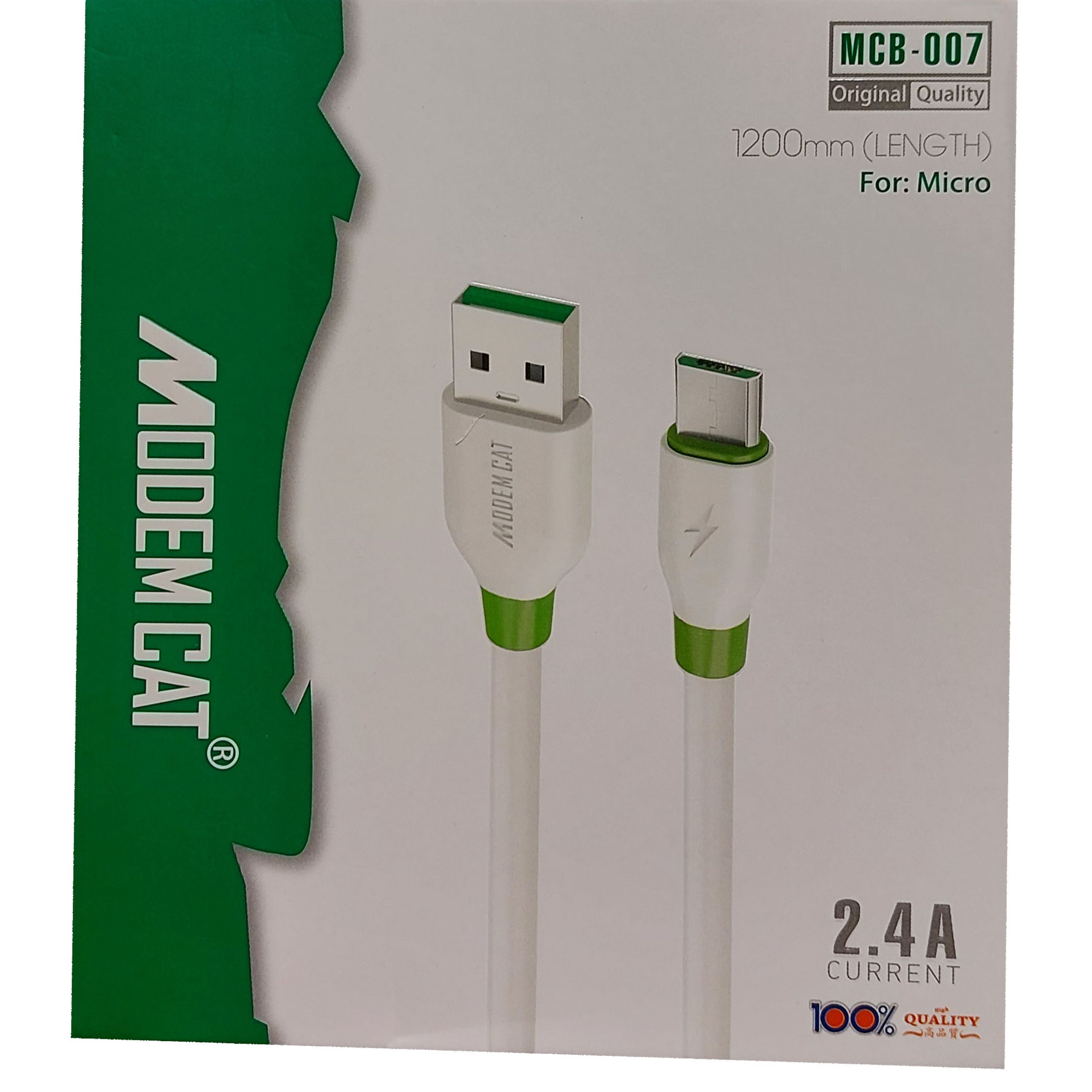 کابل شارژاندروید مودم کت مدل 007-MCB طول 12000 2.4 امپر USB TO MICRO USB