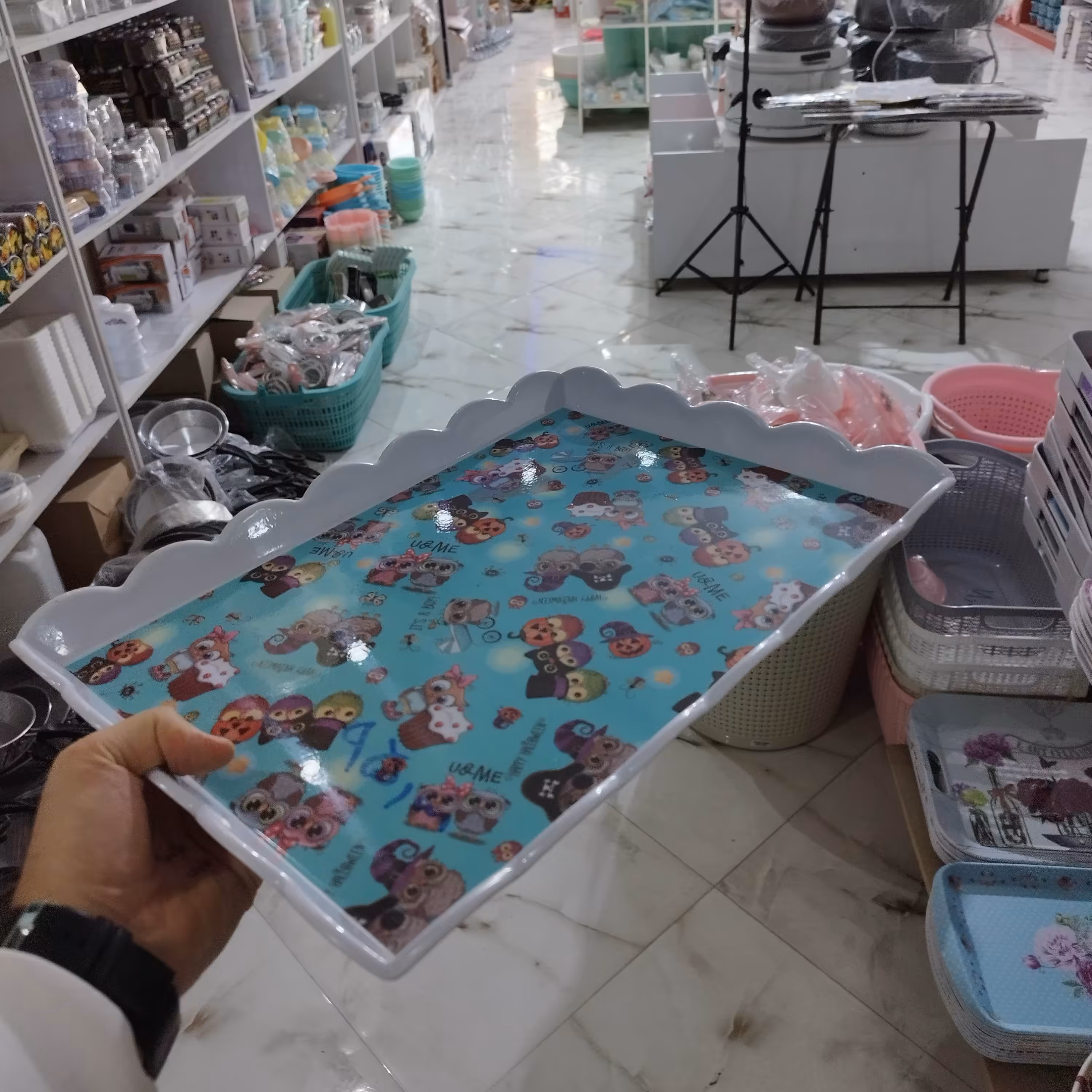 سینی ملامین اصل، مستطیلی شکل در چهار طرح خوشکل