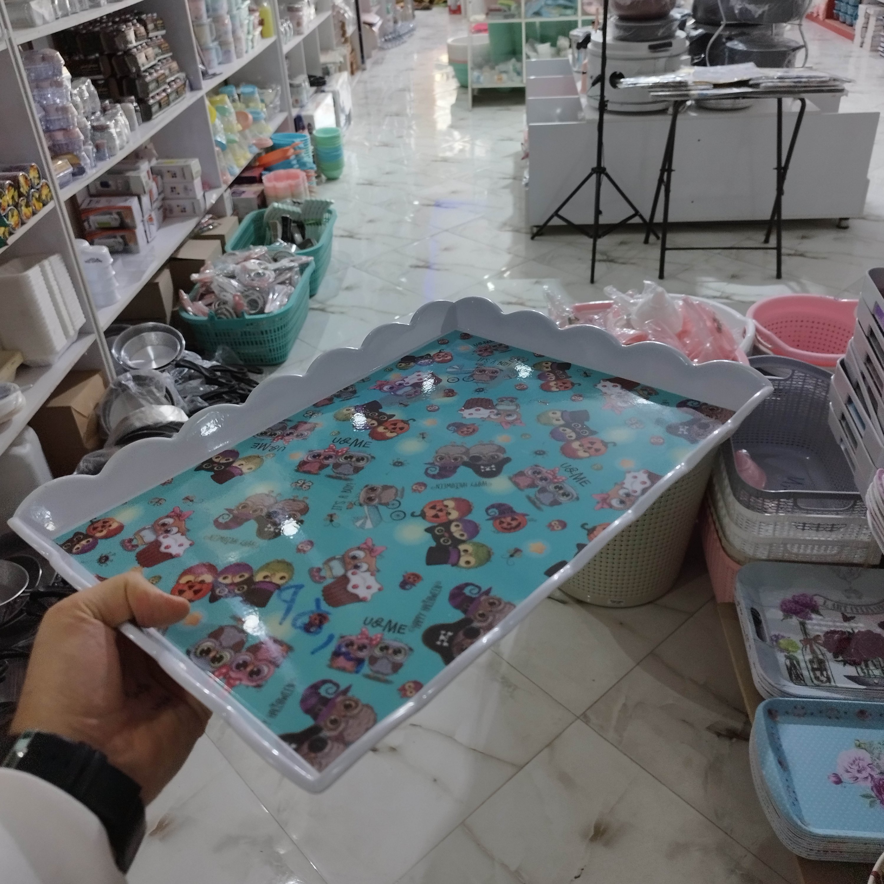 سینی ملامین اصل، مستطیلی شکل در چهار طرح خوشکل