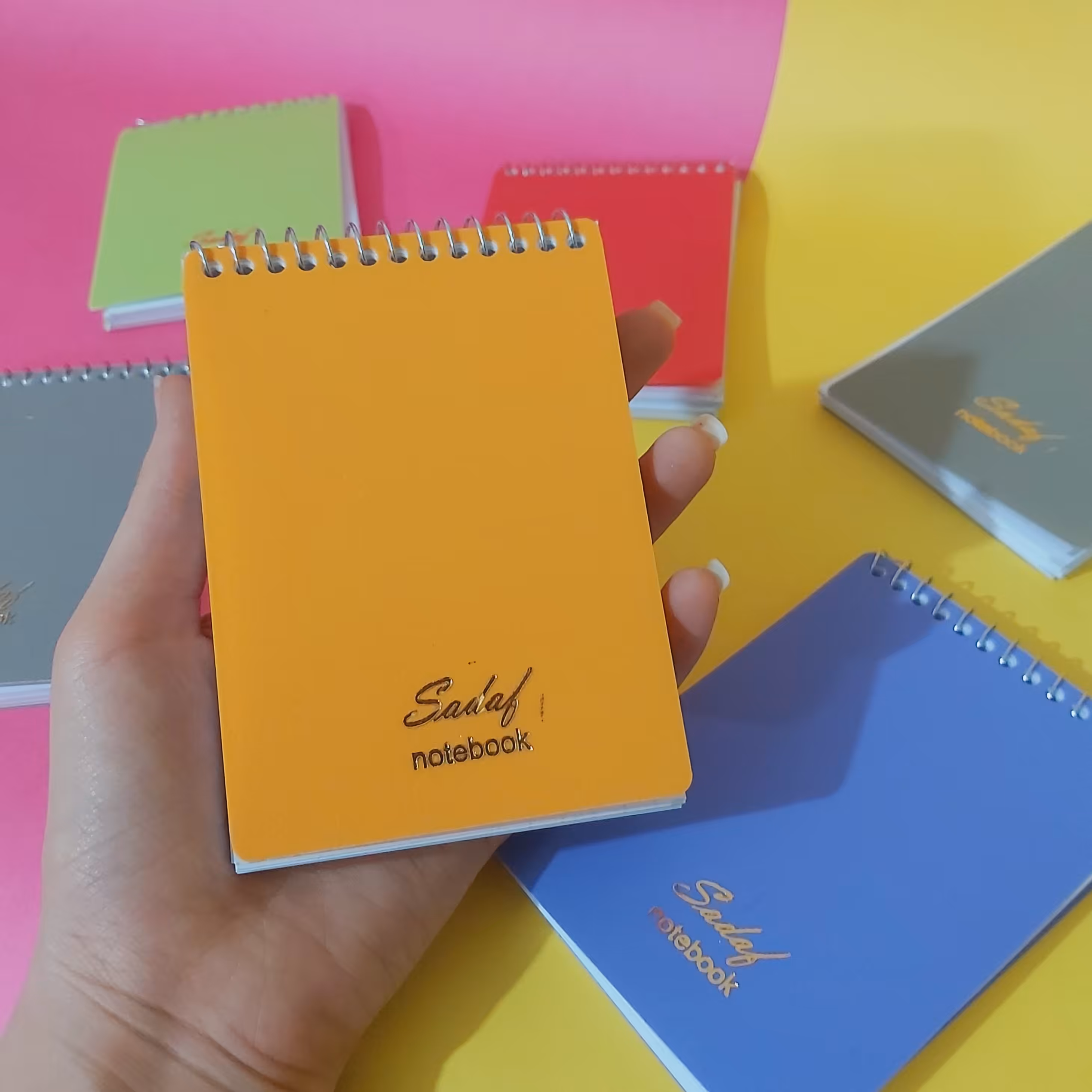 دفتر یادداشت 50 برگ سیمی جلد رنگی ارسال رایگان