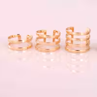 ست 3تایی انگشتر با روکش طلا