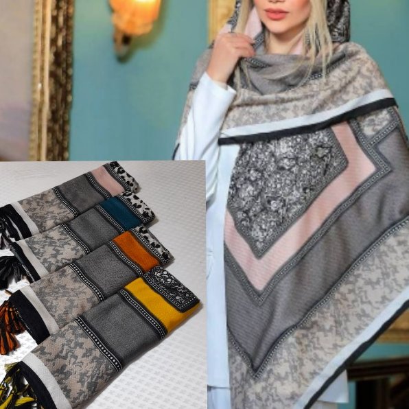 روسری کریستال مجلسی منگوله دار
