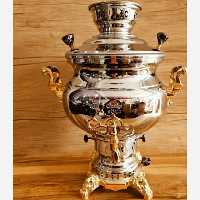 سماور گازی 8لیتری  ساده برنجی کیفیت عالی  چن طرح مختلف