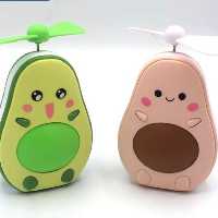 مینی فن ، رینگ لایت و آینه آووکادو رنگ صورتی