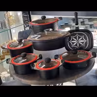 سرویس قابلمه 25 پارچه برند MGS رنگ مشکی 