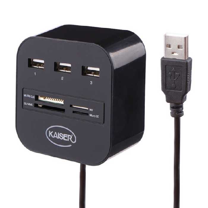 هاب و رم ریدر USB2 کایزر مدل KH-14 COMBO