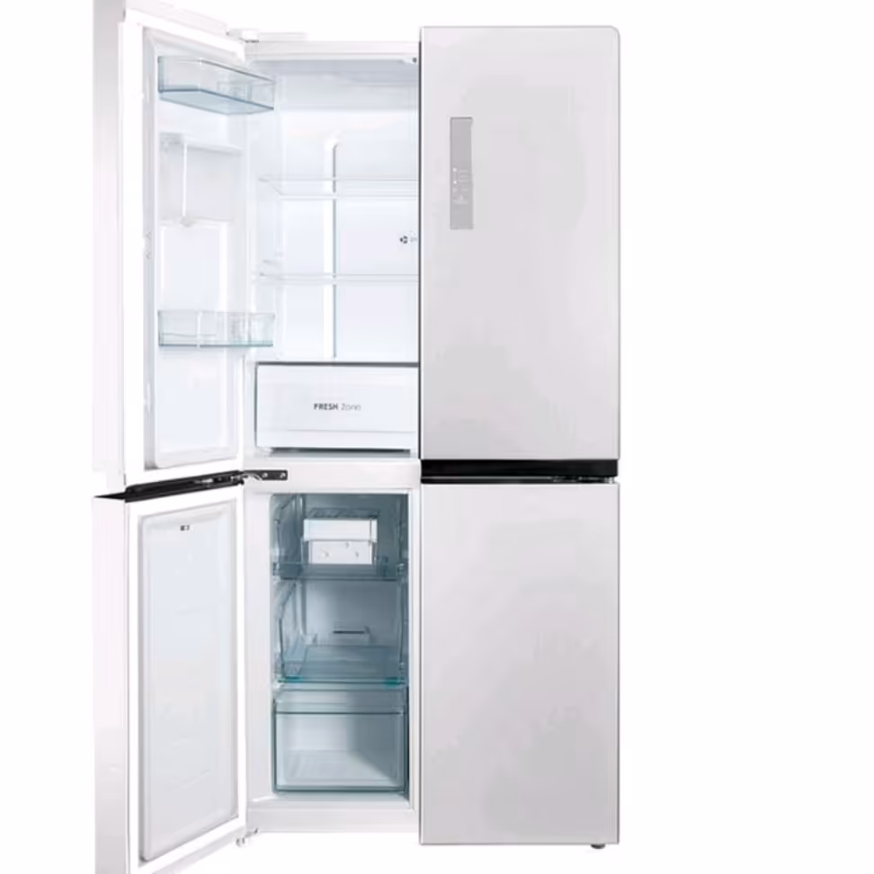  یخچال فریزر(ساید) 4درب زیروات در دورنگ سفید ونقره ای هزینه ارسال با مشتری