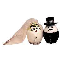 تخم مرغ تزیینی مدل عروس و داماد مجموعه دو عددی