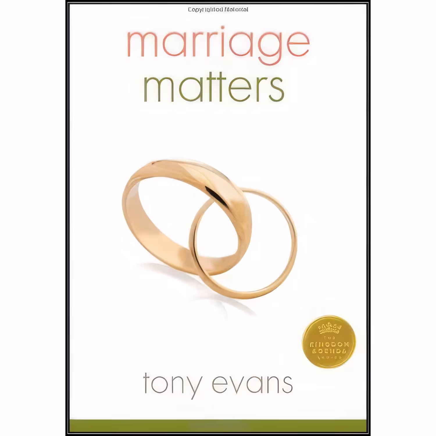 کتاب زبان اصلی Marriage Matters اثر Tony Evans