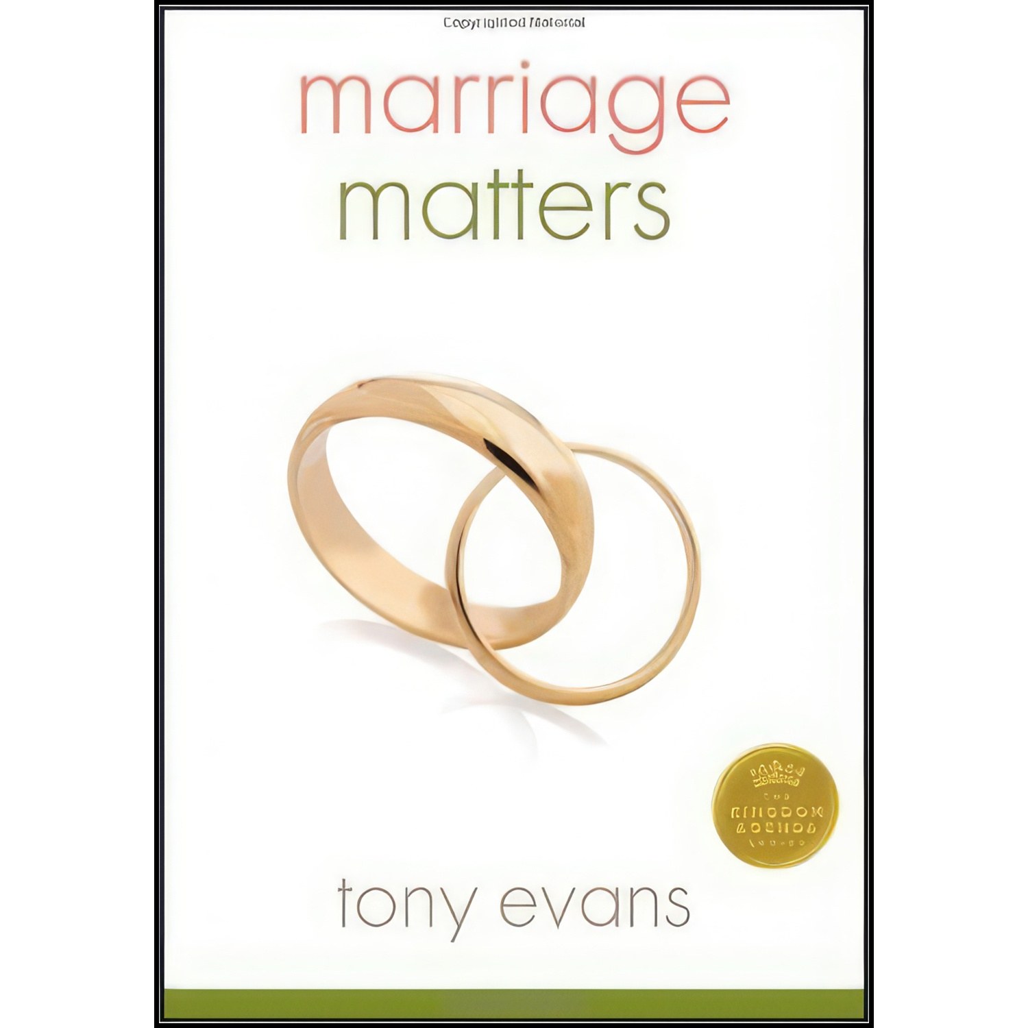 کتاب زبان اصلی Marriage Matters اثر Tony Evans