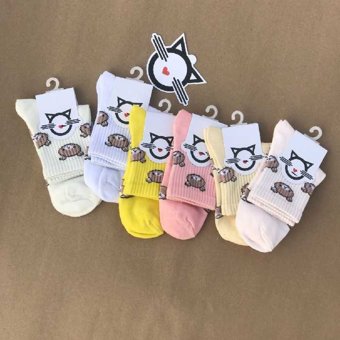 جوراب اسپرت ساقدار تدی کش انگلیسی تمام پنبه  فری سایز