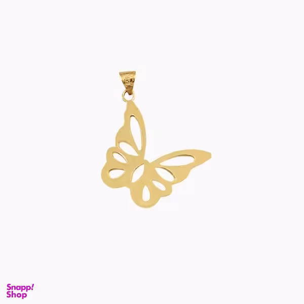 آویز گردنبند طلا 18 عیار زنانه شمیم گلد گالری مدل پروانه 656