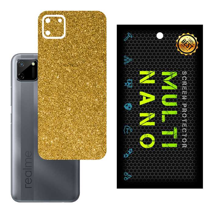 برچسب پوششی MultiNano مدل X-G1F-Gold برای پشت موبایل ریلمی C11