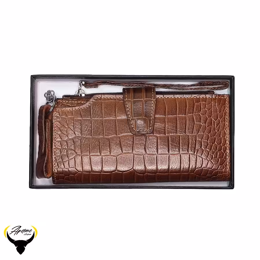 ست دوتیکه کیف پول اسپرت و جاکلیدی چرم طبیعی کد 183