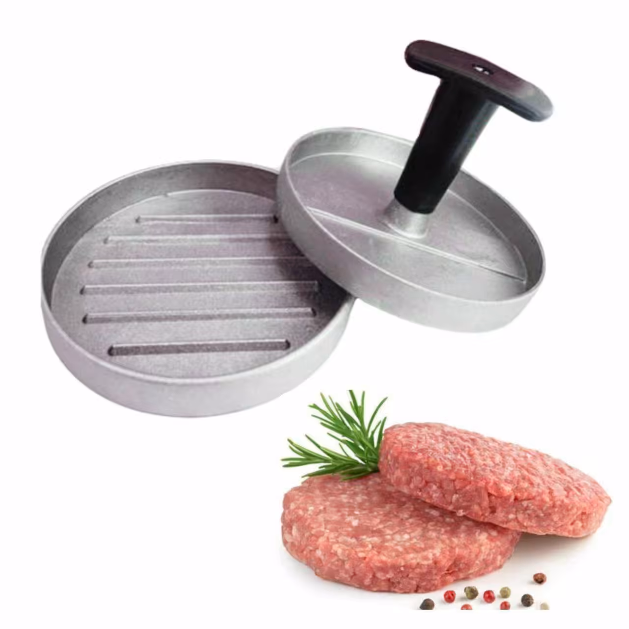 همبرگرزن خانگی باجنس چدن