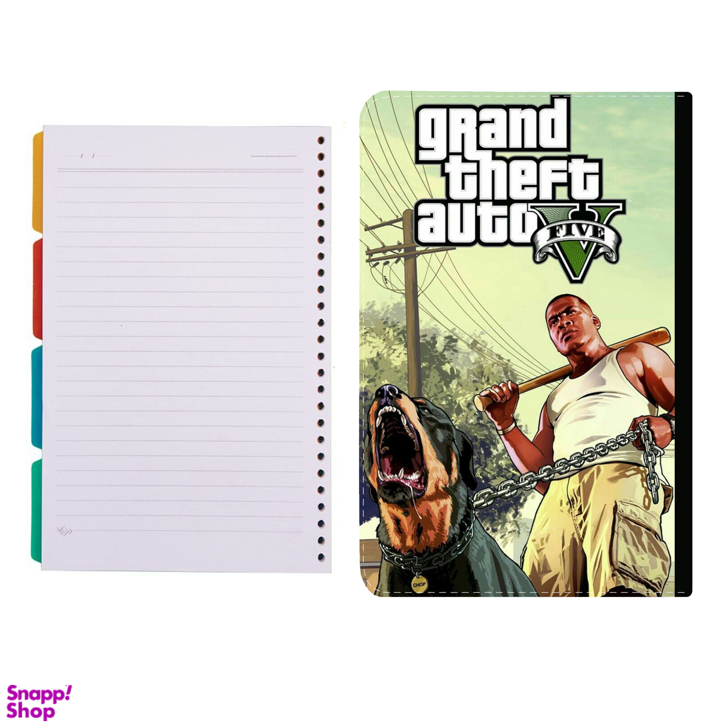 کلاسور طرح بازی GTA کد 99 به همراه کاغذ کلاسور