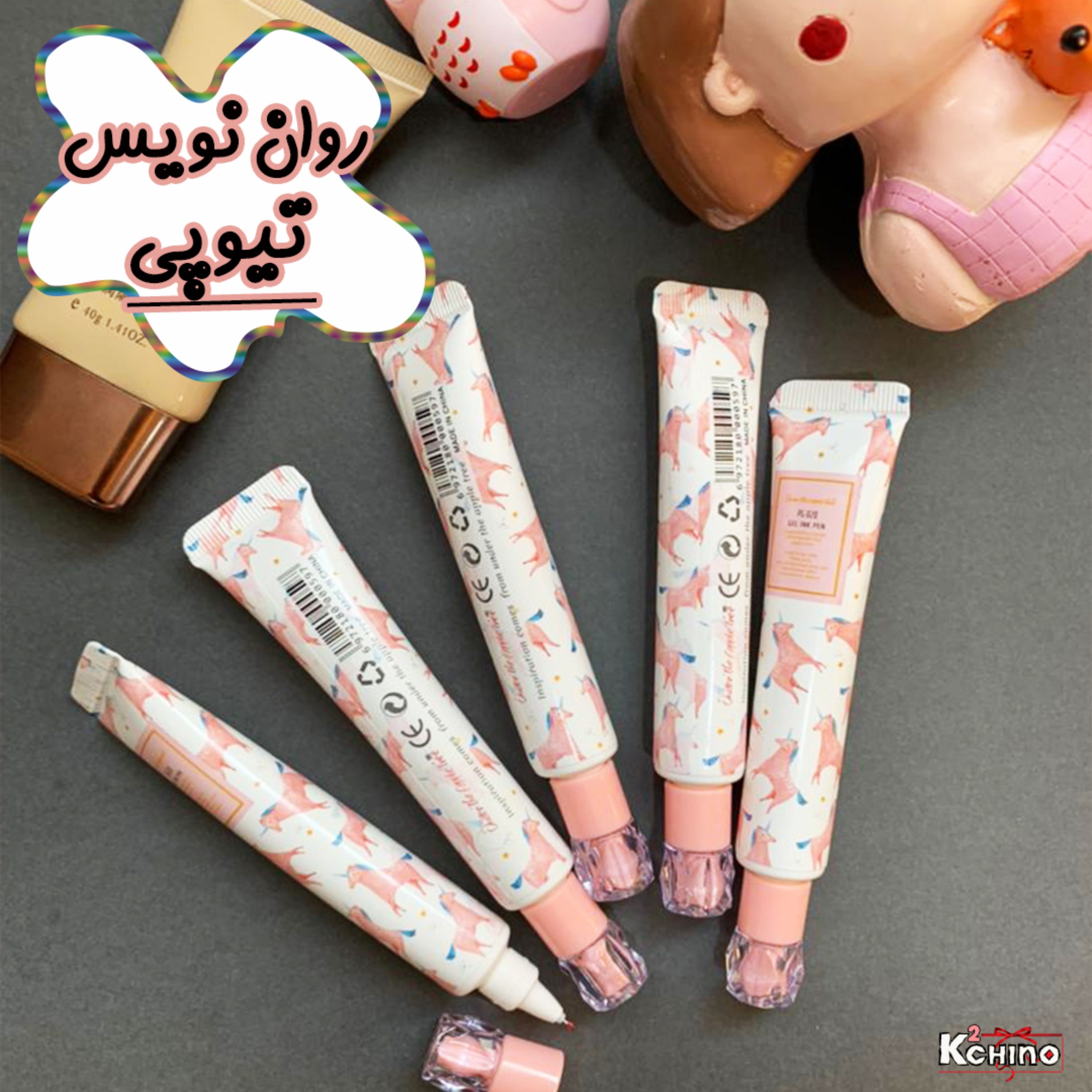 روان نویس آبی تیوپی طرح یونیکورن