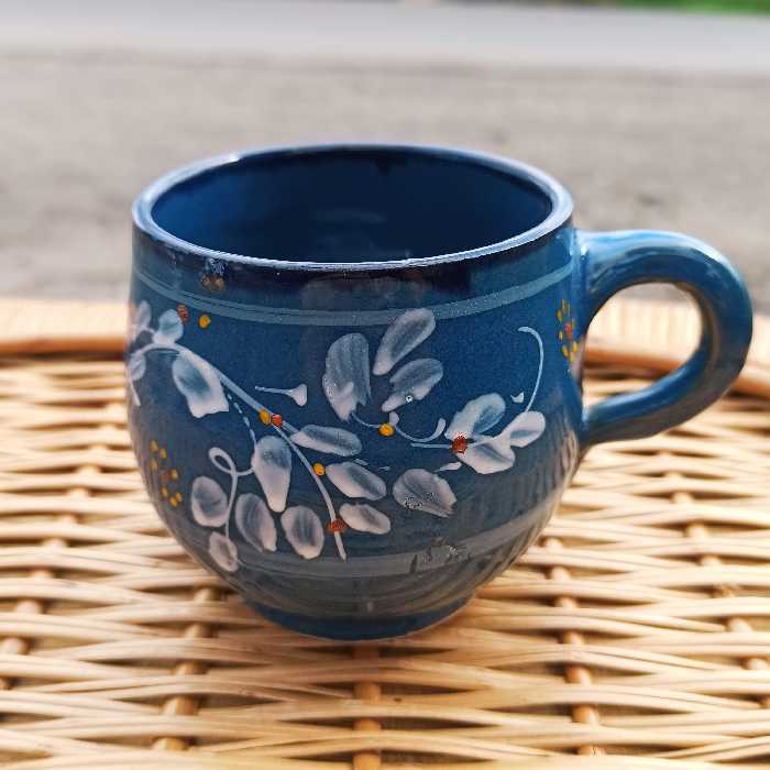 🌴🌴لیوان سفالی لعاب نقاشی ثابت شیشه با کیفیت عالی 🤩🌻🌻