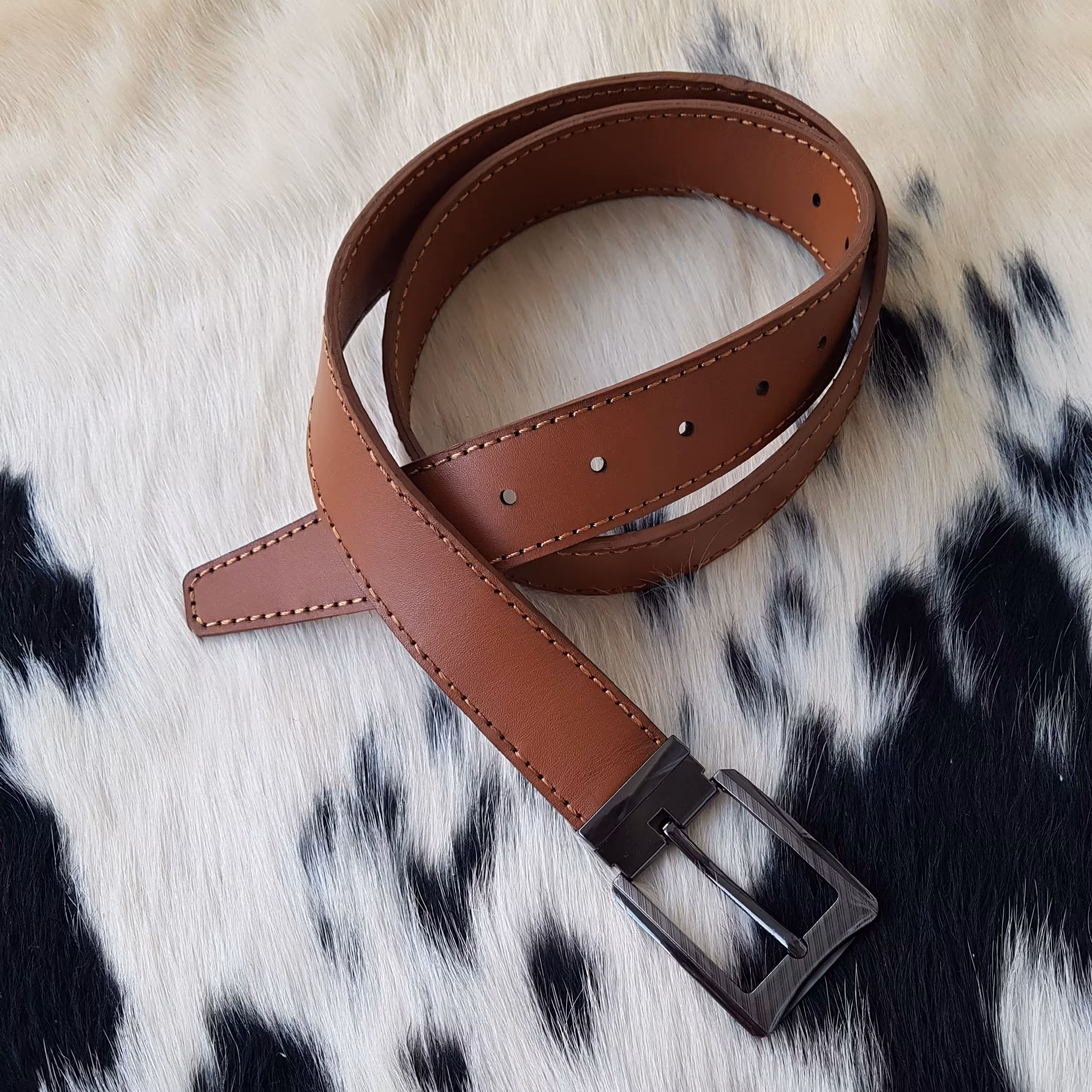 کمربند چرم گاوی دولایه چرم