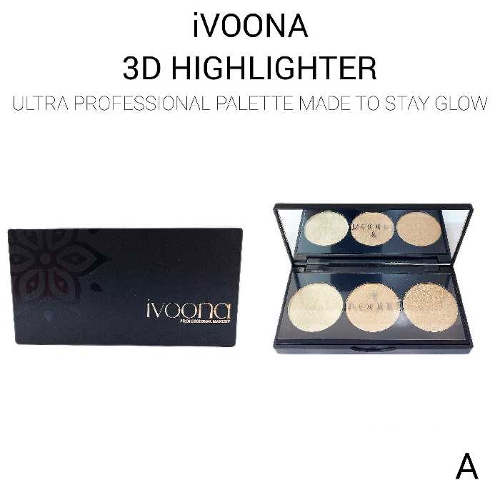 پالت هایلایتر 3 بعدی فوق حرفه ای ivoona رنگ A اورجینال