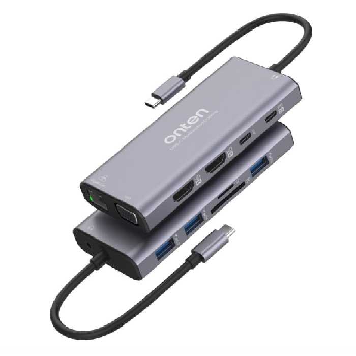 هاب 12 پورت Type-C اونتن مدل Onten 12 in 1 Type-C OTN-UC601