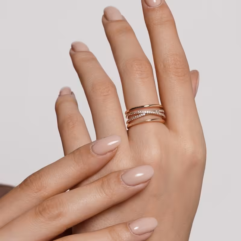 Emma انگشتر  زنانه استیل برند Xuping رنگ ثابت بدون حساسیت