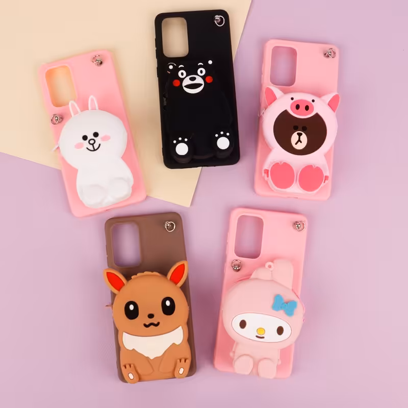 قاب سیلیکونی فانتزی کیف دار  بند دوشی Samsung Galaxy A73