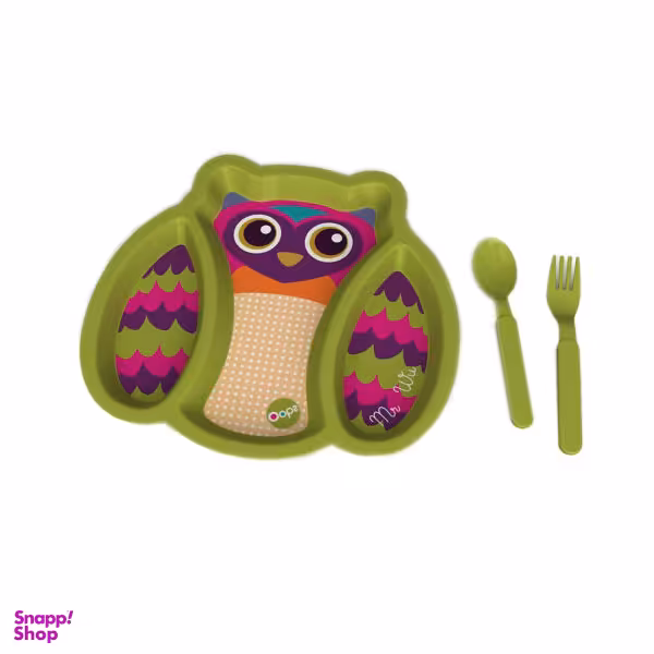 ظرف غذا 3 تکه کودک اوپس (Oops) طرح جغد کد 2020