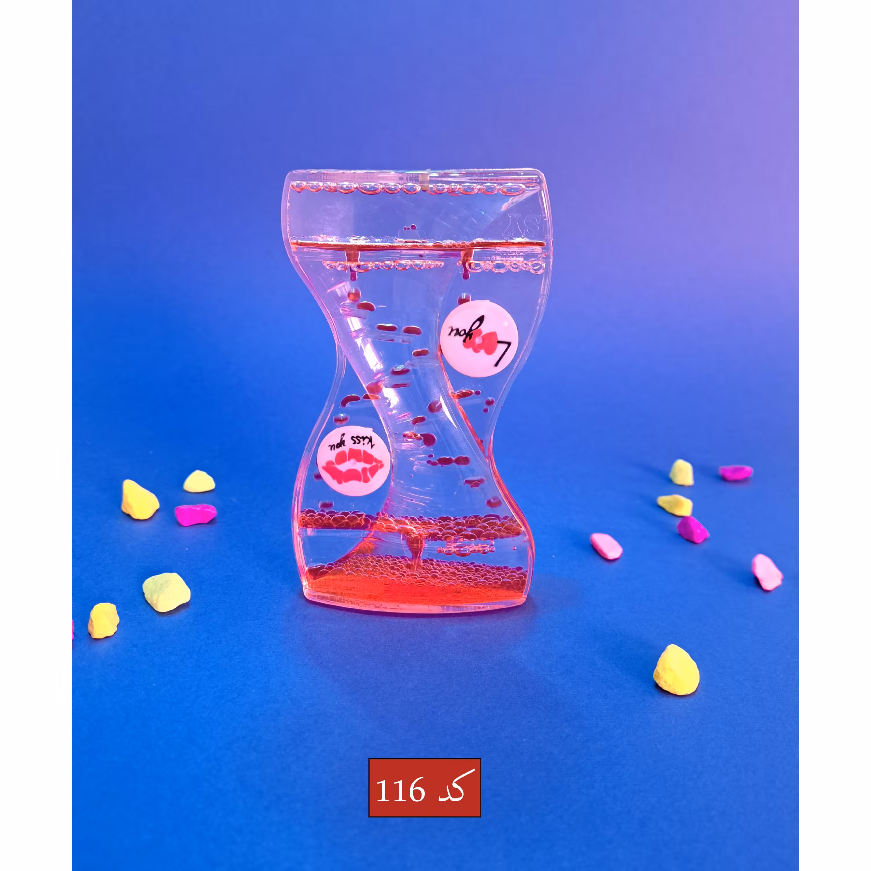 ریلکسر (ساعت شنی روغنی) مارپیچ هدیه و کادویی خاص - رنگ قرمز.