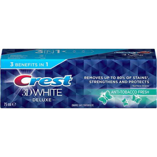 خمیردندان کرست سفید کننده ضد لک Crest 3D White Deluxe حجم 75 میل