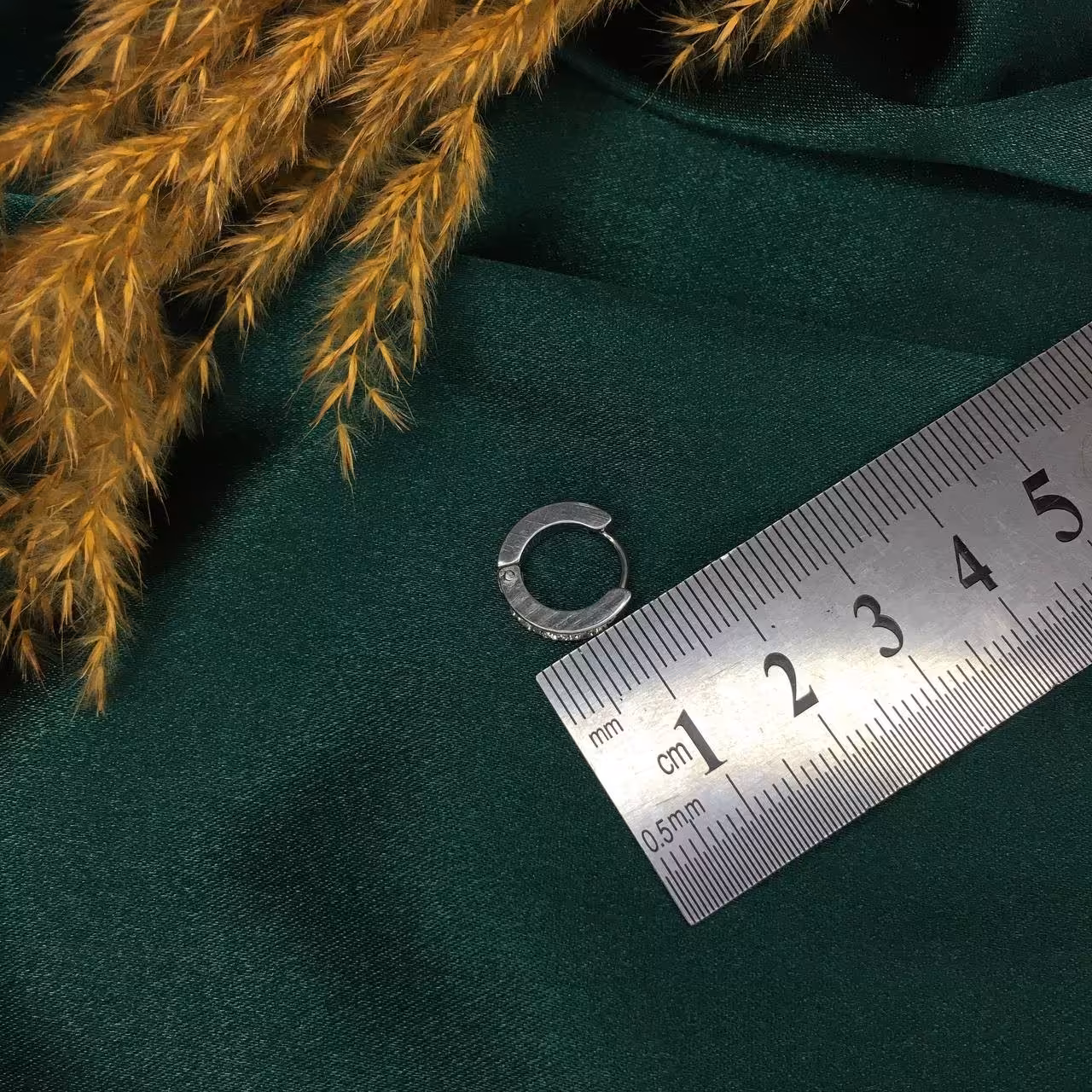 گوشواره حلقه استیل رنگ ثابت ضدحساسیت کار ترک کد PG02080604