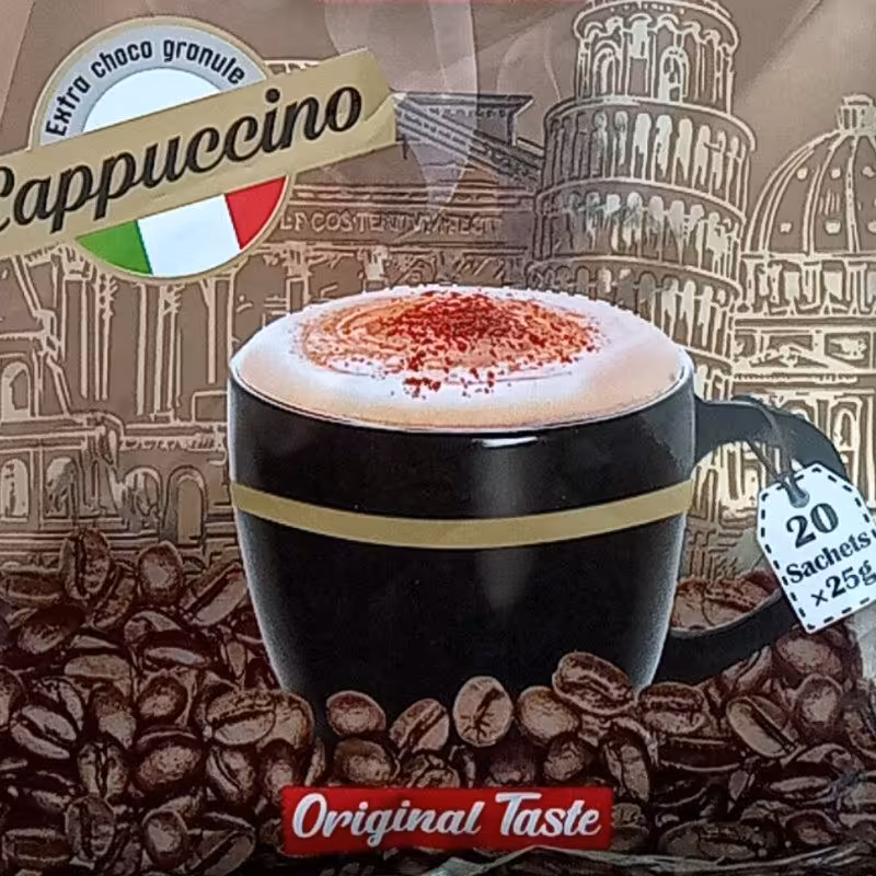 کاپوچینو تیمز کیفیت عالی درجه یک بسته بندی بیست عددی 2.5 گرمی