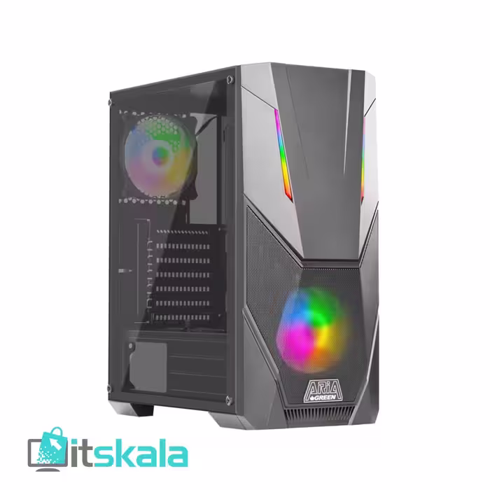 قیمت و خرید کیس گیمینگ گرین مدل ARIA | ITSKALA