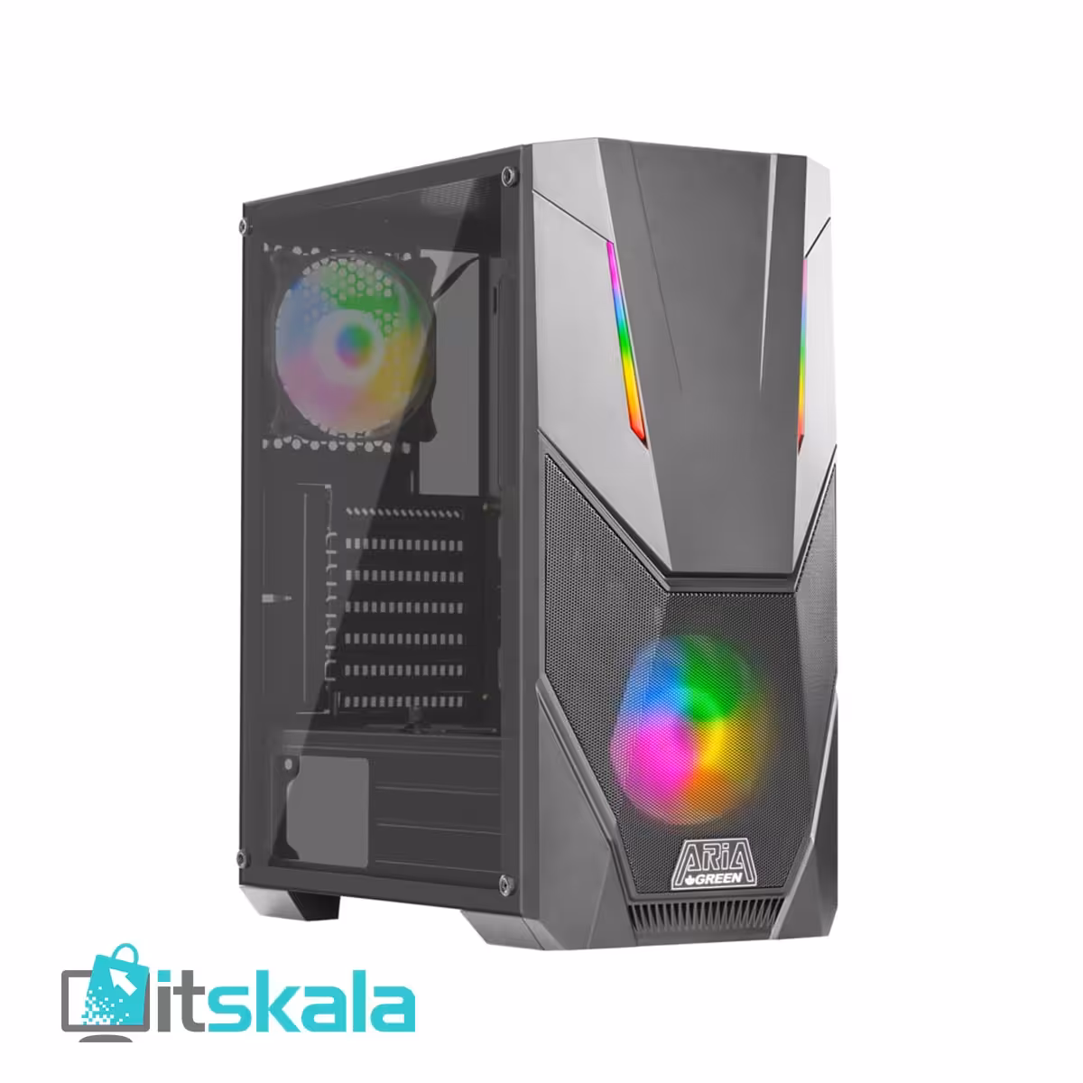 قیمت و خرید کیس گیمینگ گرین مدل ARIA | ITSKALA